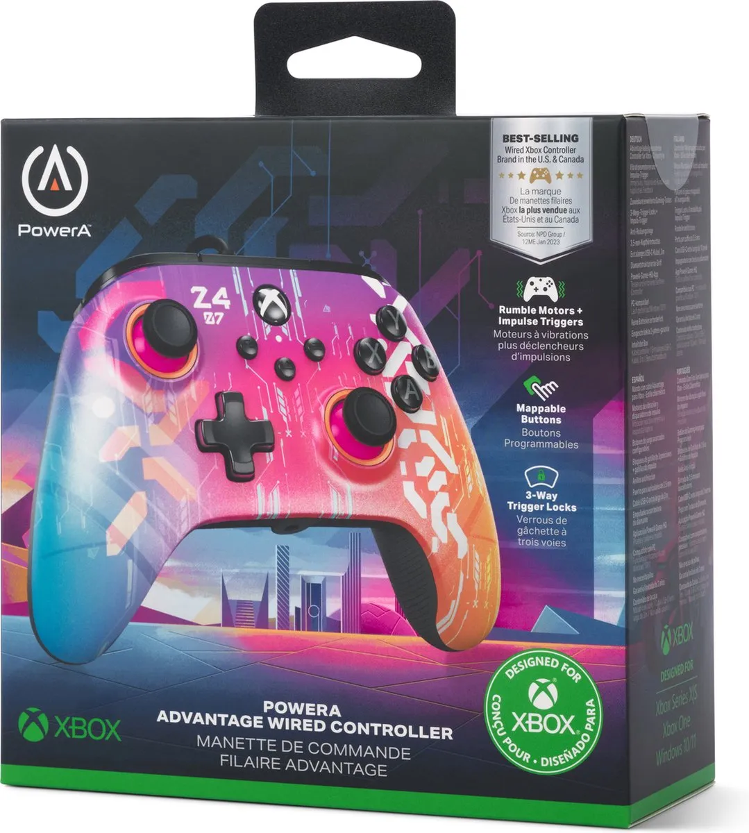 POWERA Advantage XBGP0186-01 Bedrade Controller Xbox Series X|S - Cyber Style - afbeelding 6 van 6