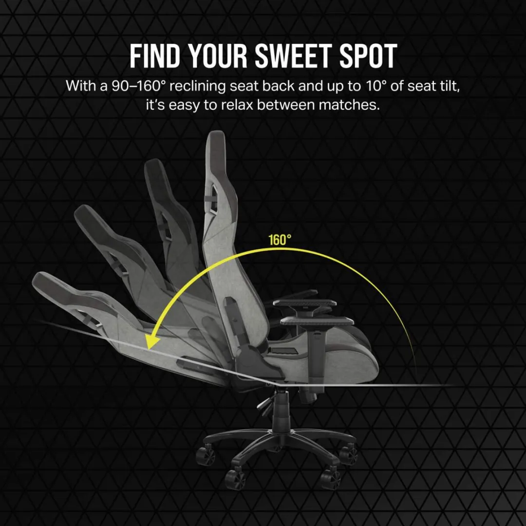 CORSAIR T3 RUSH Gaming Stoel - Grey/Charcoal