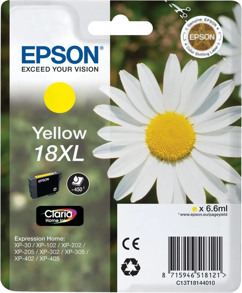 Epson T181440 C13T18144010 Geel XL Inktcartridge