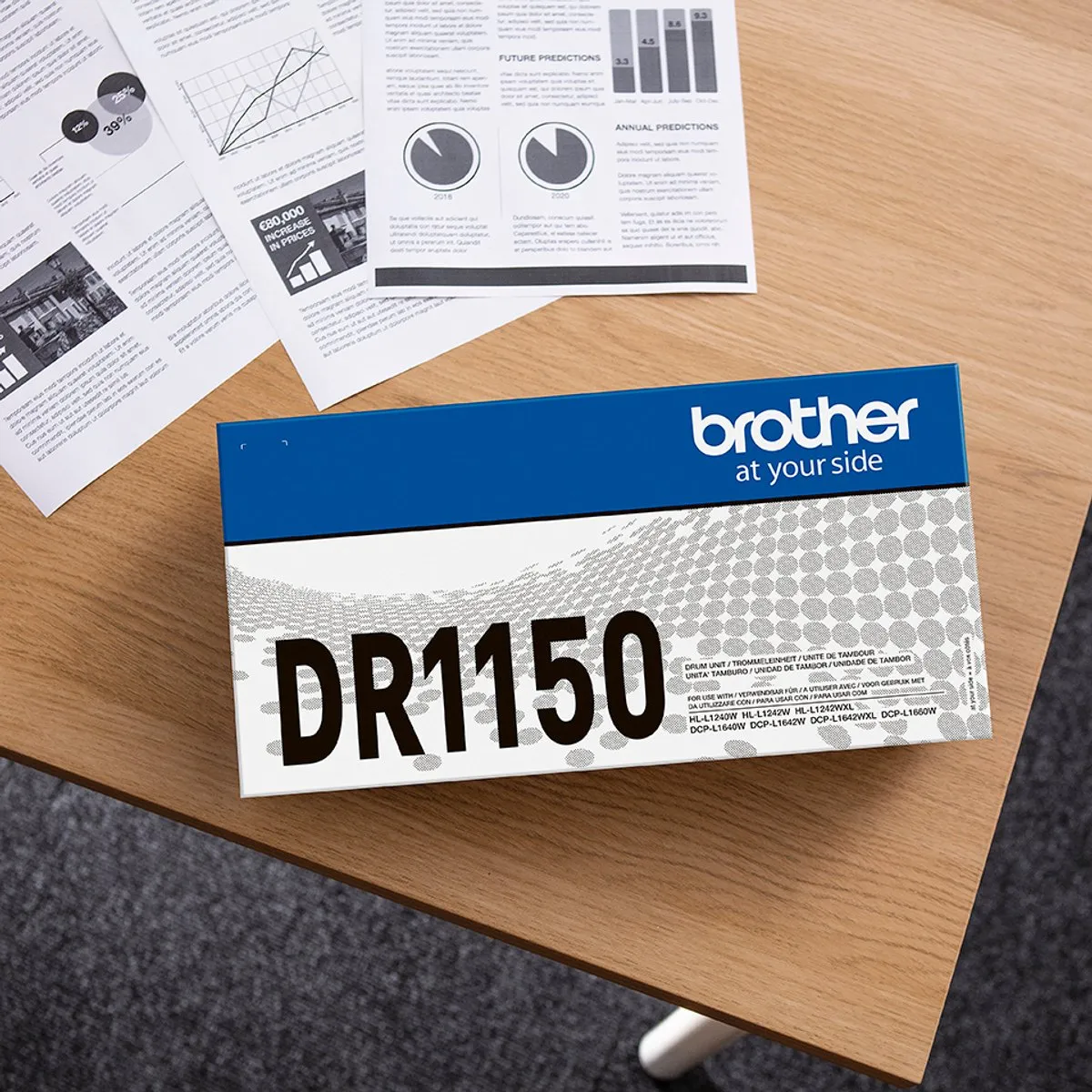 Brother HLL1240W/DCPL1640W/DCPL1660W Printertrommel - 10.000 pagina's - Zwart