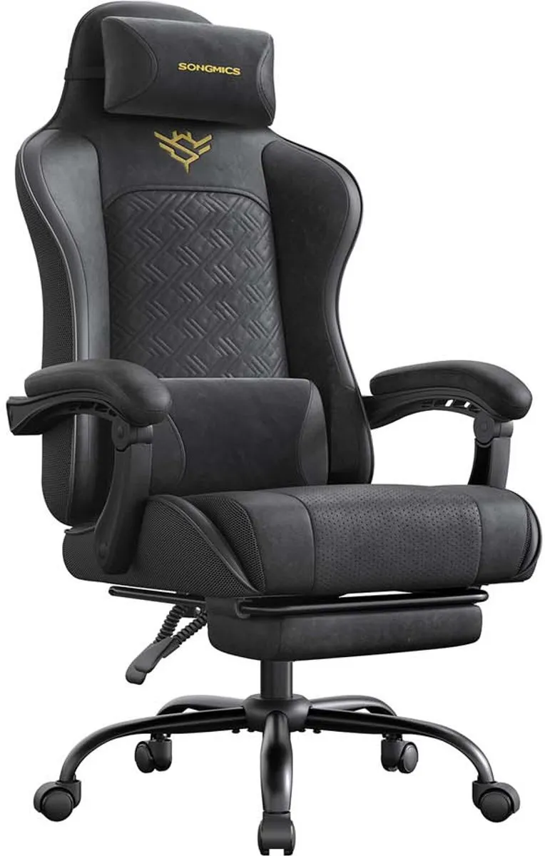 Songmics Gamingstoel Zwart