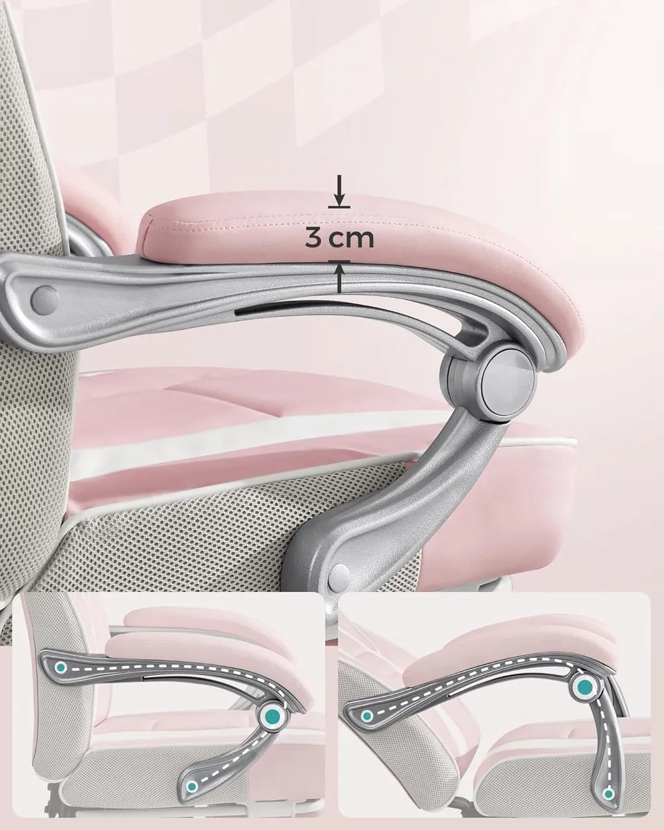 Songmics Gamingstoel - Roze - 150 kg