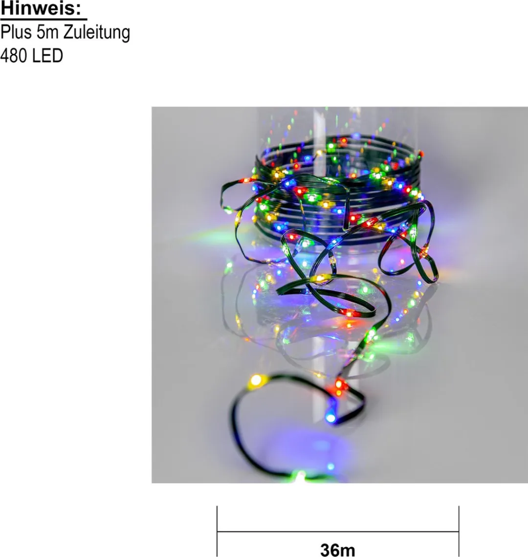 Star Trading LED Sprookjesverlichting Dew Drop Micro RGB - 36m - Groen - afbeelding 5 van 6