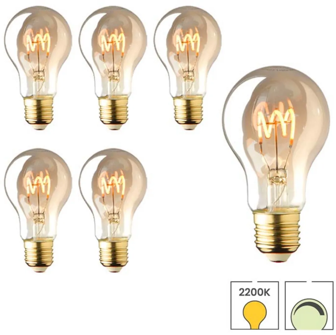 Lybardo E27 LED Rookglas 6-pack