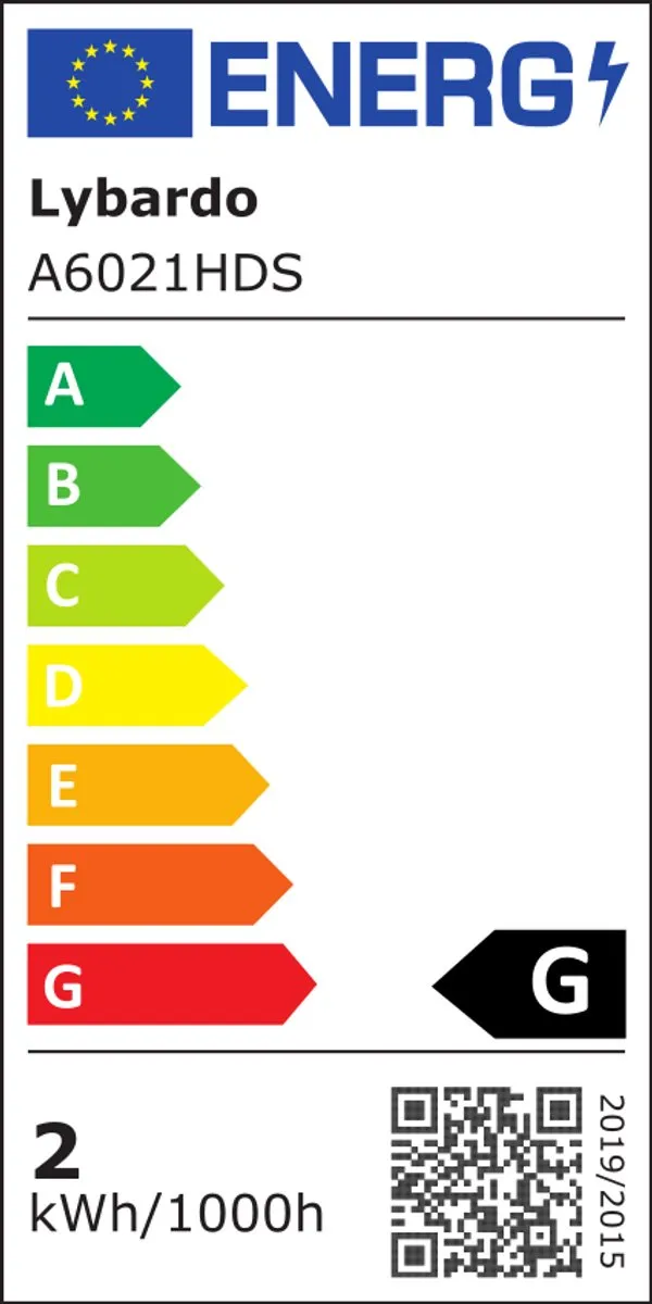 Lybardo E27 LED Rookglas 6-pack - 2W - 2200K