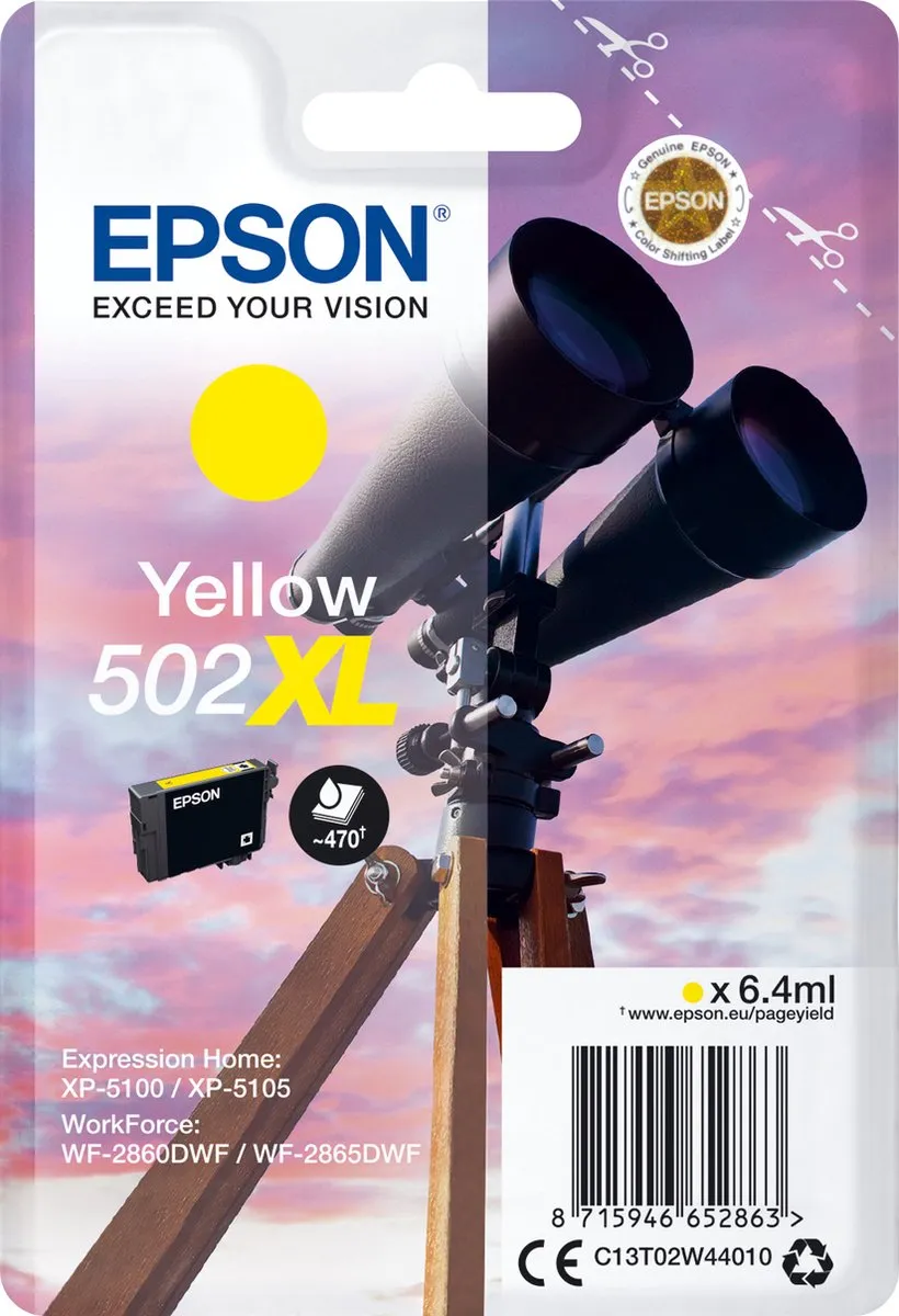 Epson Original Geel C13T02W44020 Inktcartridge