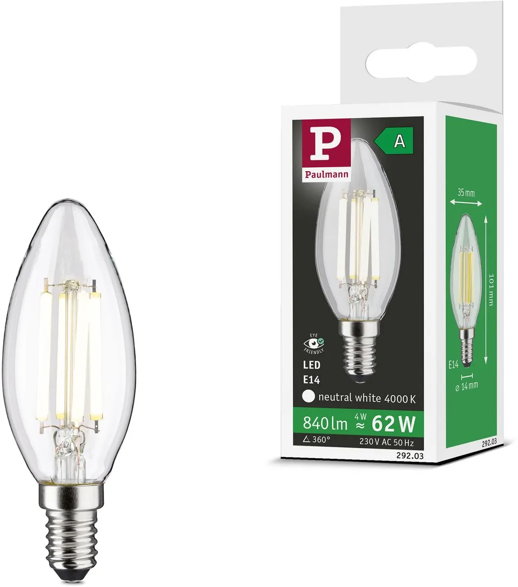 Paulmann Eco-Line LED Kaars E14 4W 840lm