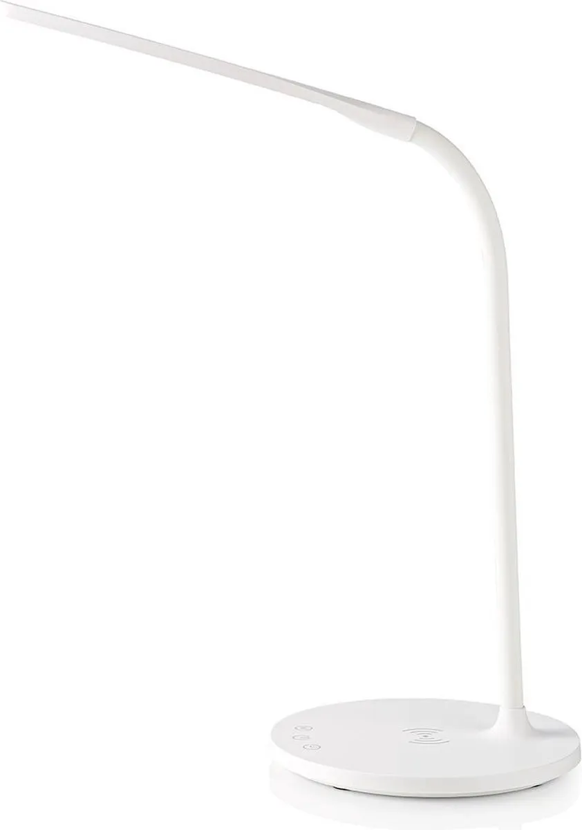 Nedis Bureaulamp Draadloze Oplader LED Touch Dimbaar Wit