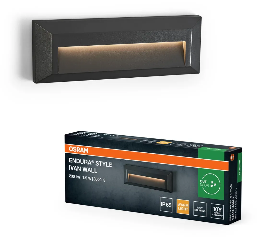 Osram Endura Style IVAN Wandlamp Donkergrijs 85lm IP65