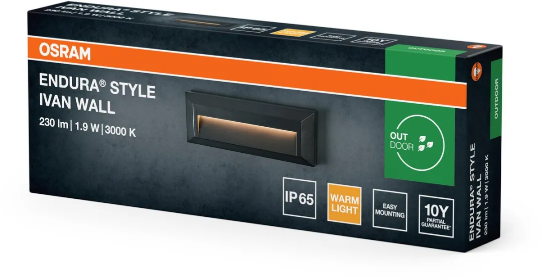 Osram Endura Style IVAN Wandlamp Donkergrijs 85lm IP65 - afbeelding 6 van 6