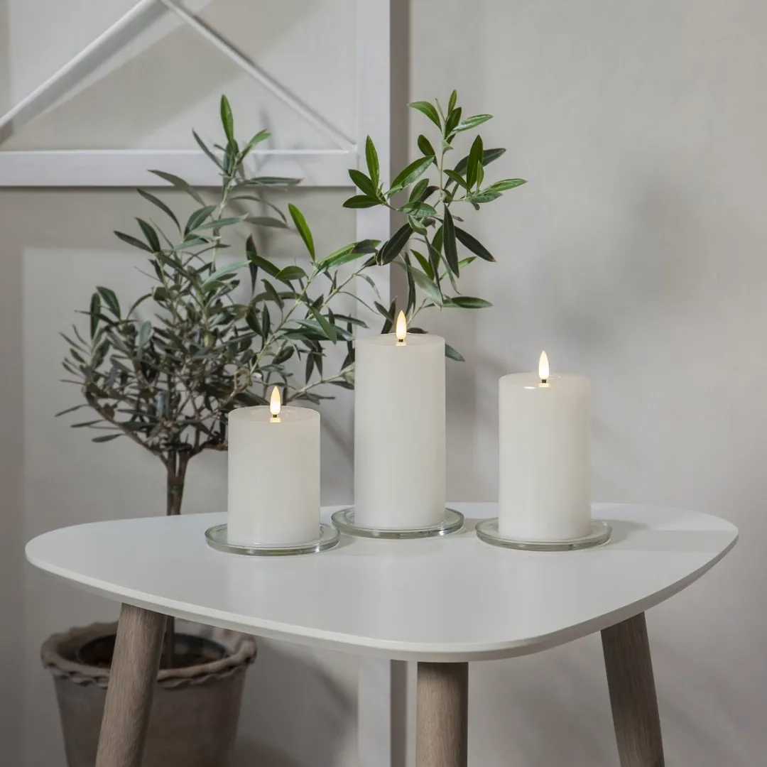 Star Trading LED Pilaarkaars Flamme Flow 12,5cm - Wit - afbeelding 5 van 6