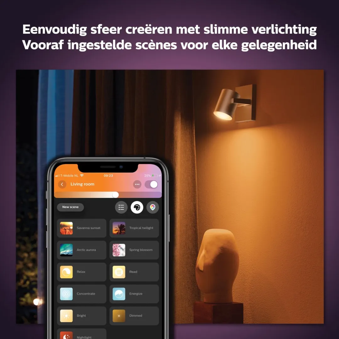 Philips Hue Argenta Opbouwspot GU10 RGBW - 5,7W - Zilver