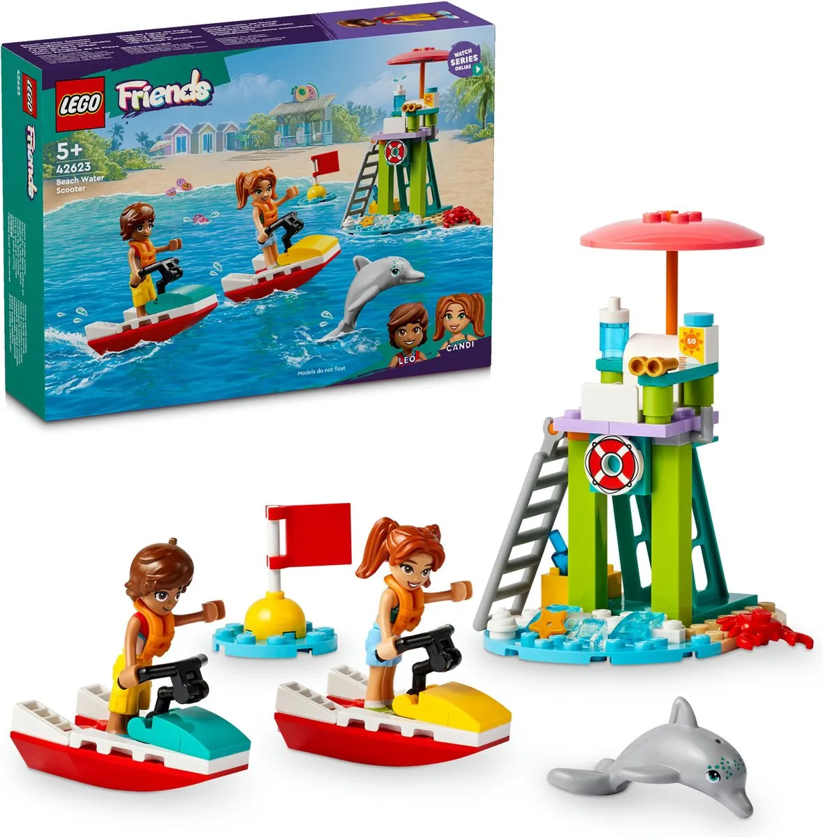 LEGO Friends Strand Waterscooter 42623 - 2 Minifiguren - afbeelding 3 van 6