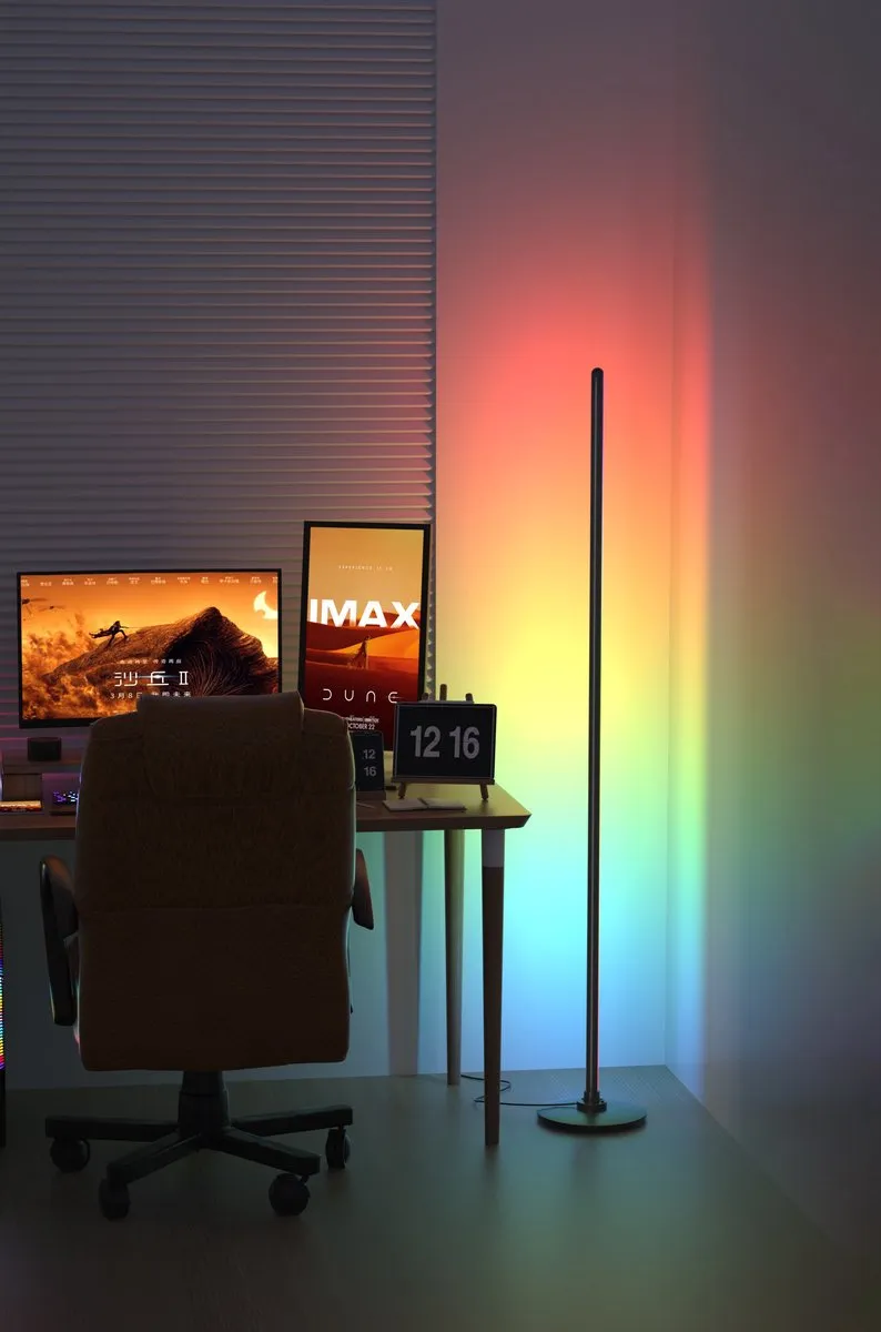 Deltaco Smart Home RGBIC Vloerlamp 18W - Zwart