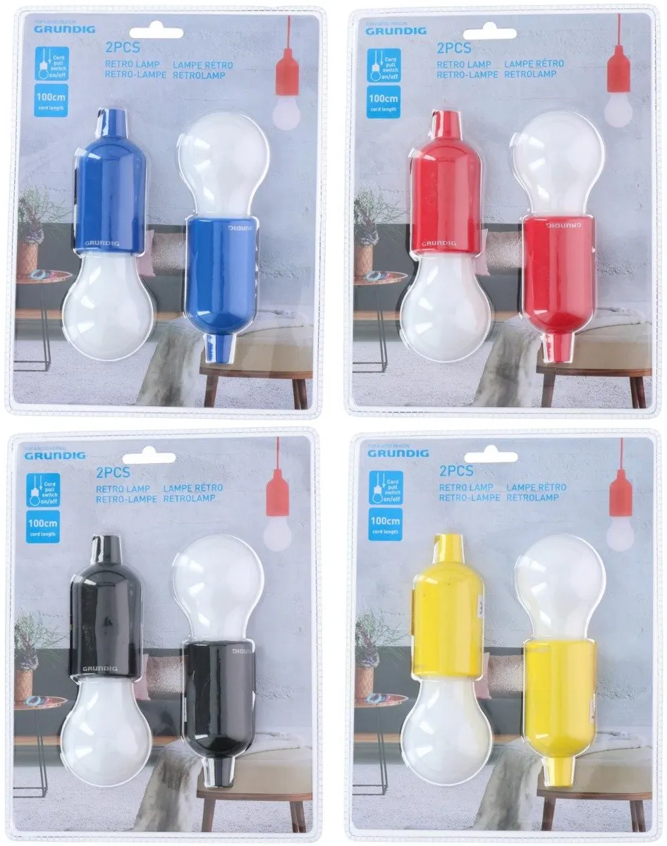 Grundig Retro Lamp UNI - 8 Stuks - Meerkleurig