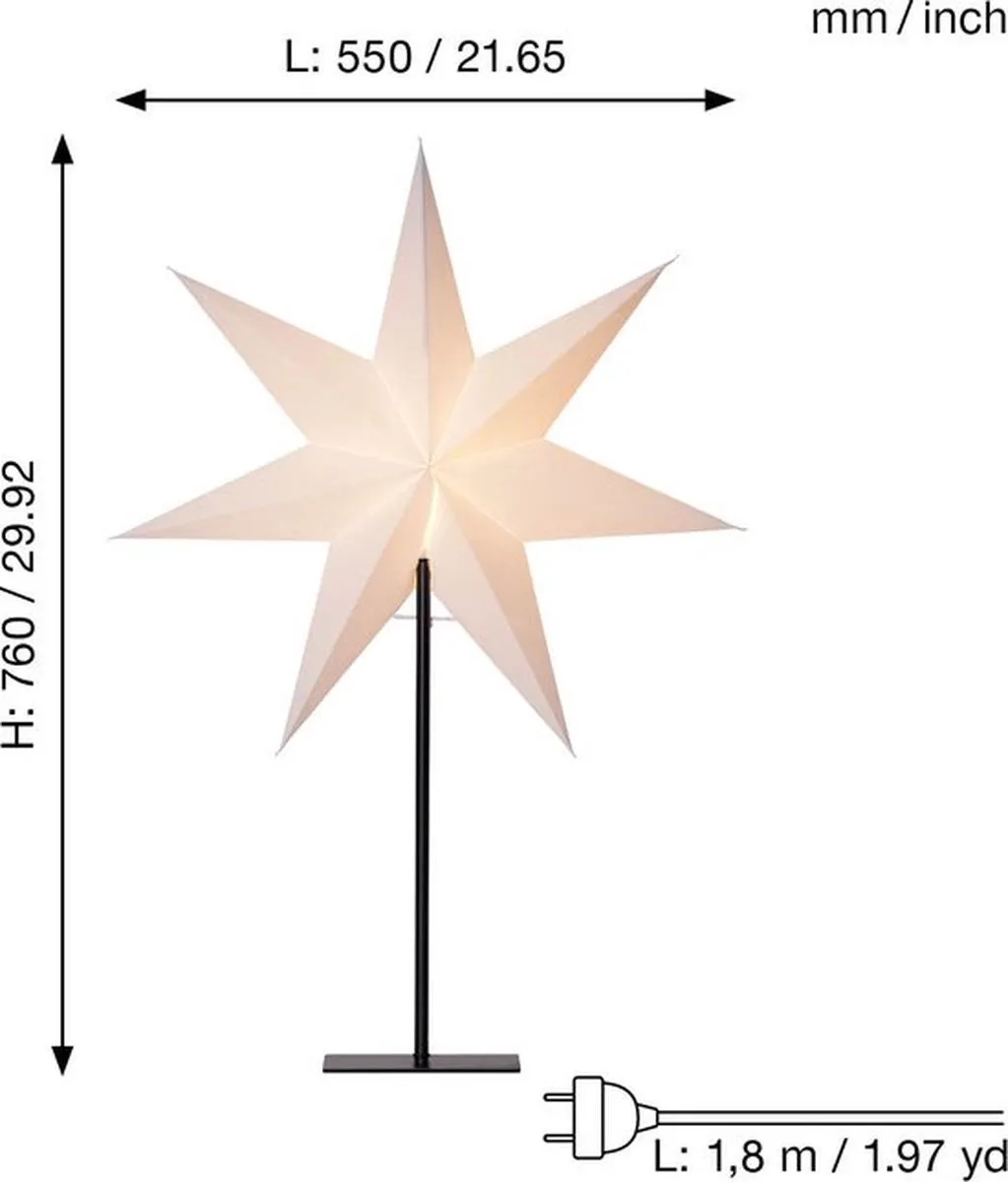 Star Trading Frozen Tafellamp - Zilver - 76cm