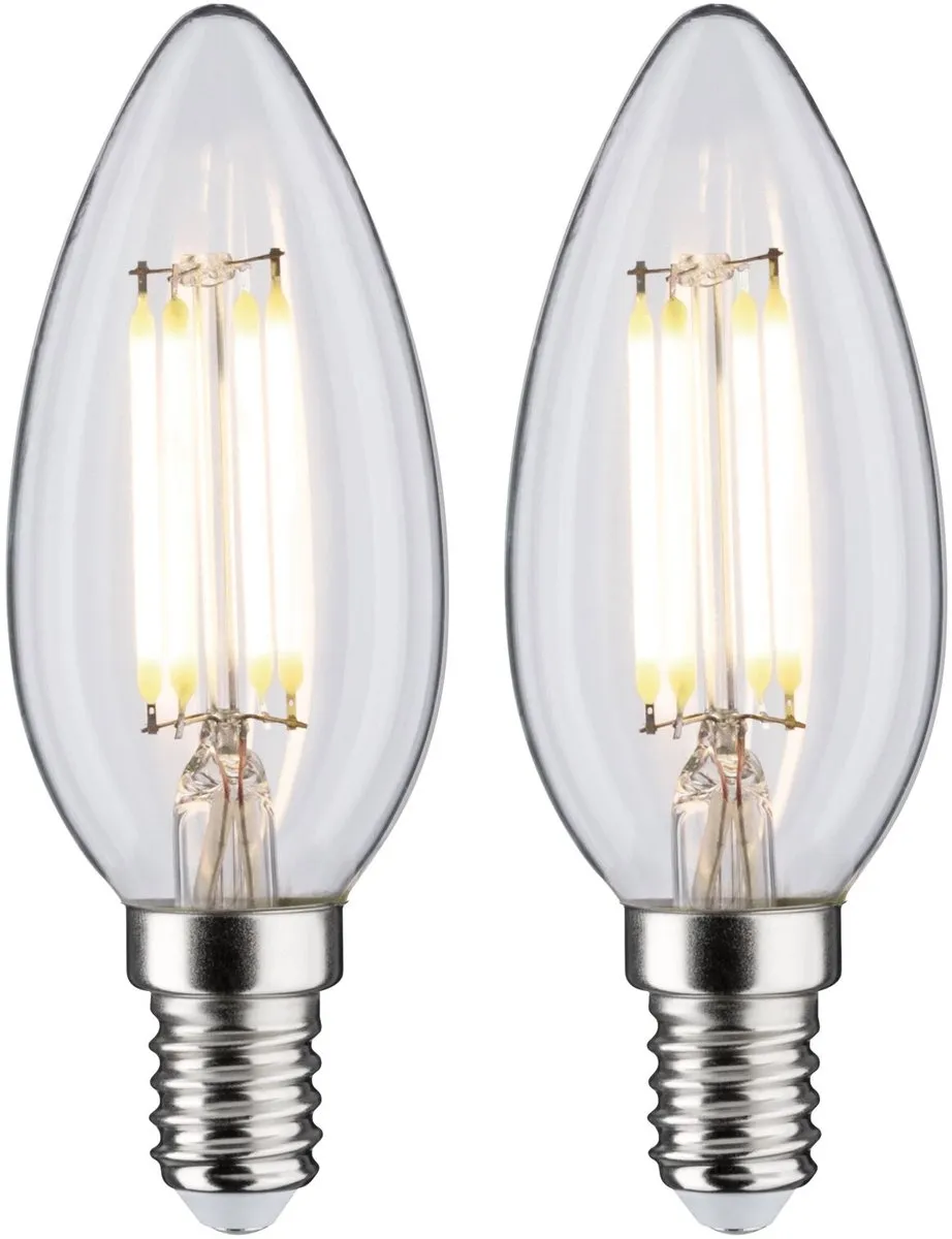 Paulmann Filament LED Kaars E14 2x470lm - 4000K - Mat