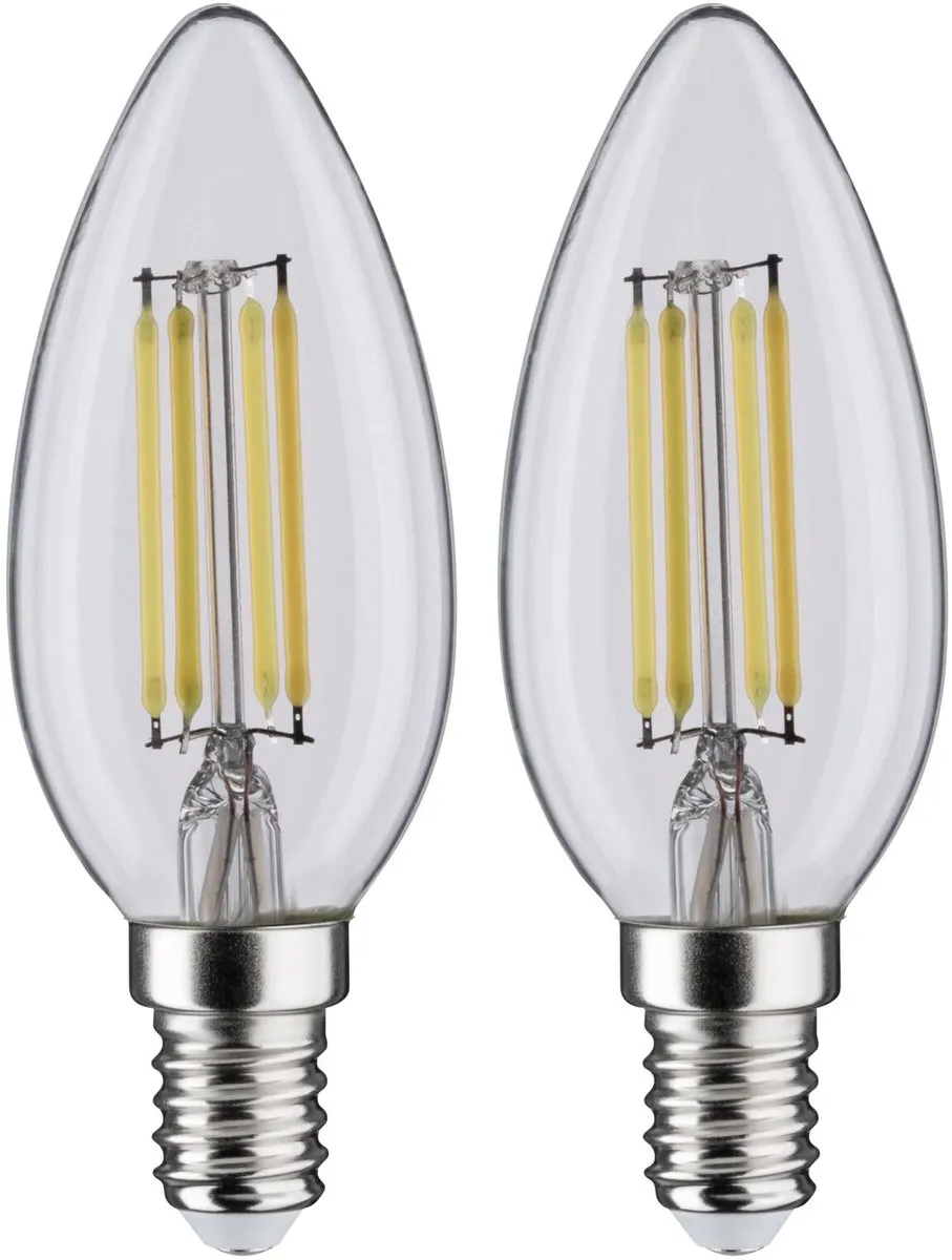 Paulmann Filament LED Kaars E14 2x470lm - 4000K - Mat