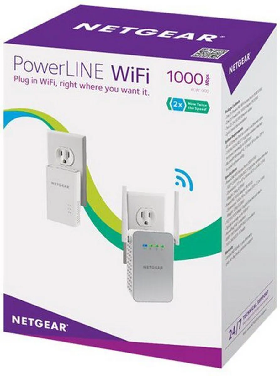Netgear Nighthawk PLW1000 Powerline - 2 Stuks - Wit