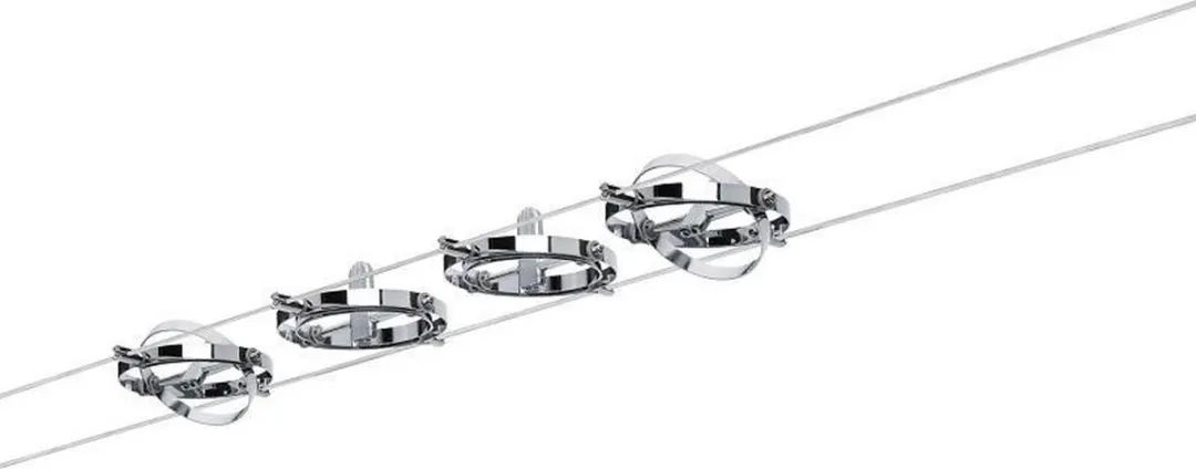 Paulmann Cardan Kabelsysteem 4x GU5.3 10W - Chroom