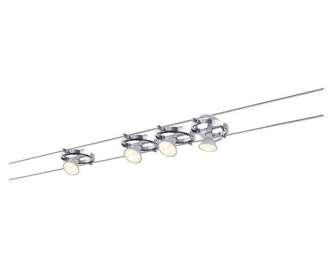 Paulmann Cardan Kabelsysteem 4x GU5.3 10W - Chroom