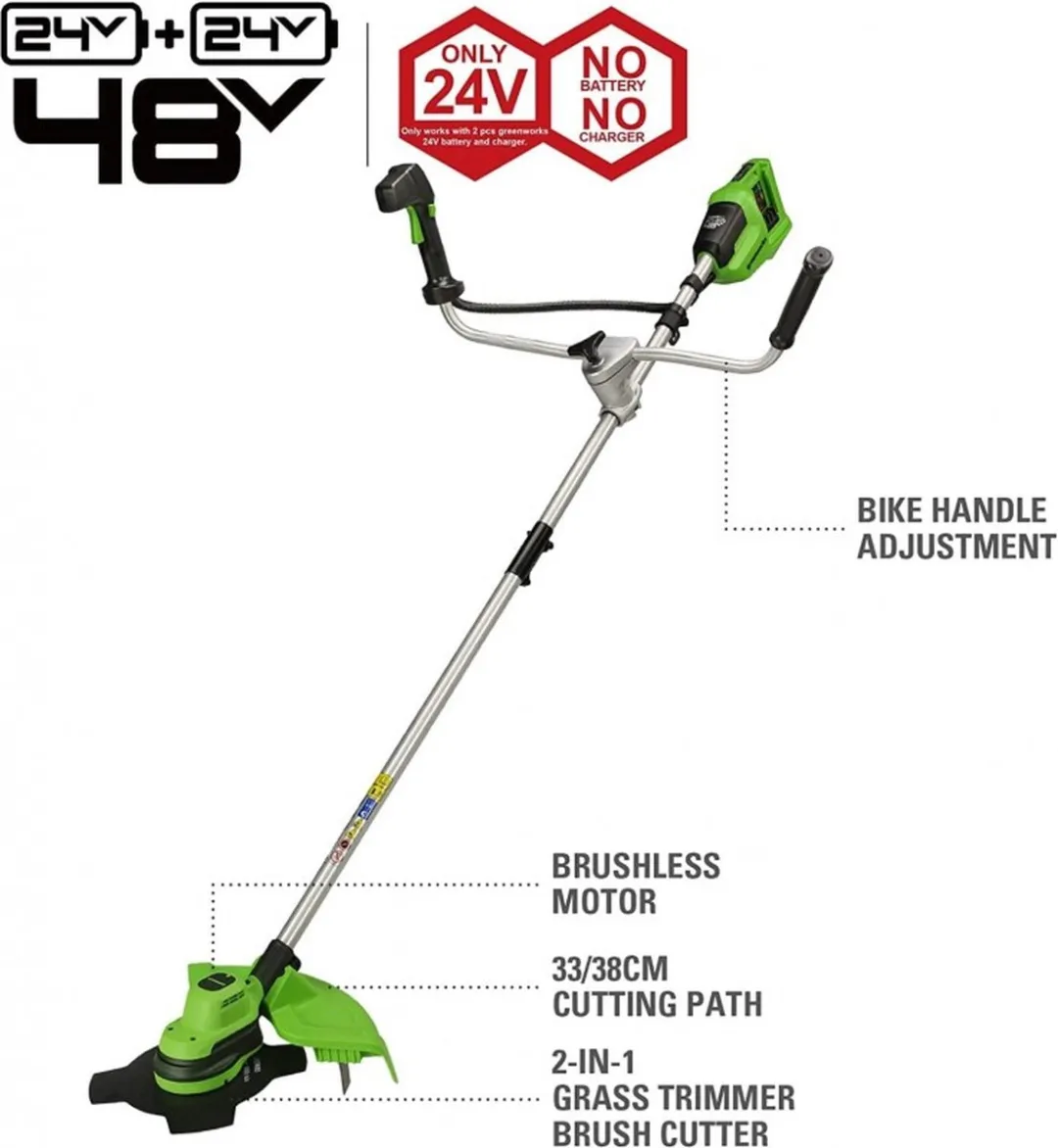 Greenworks Trimmer GD24X2BCBK4X - 38cm - 2x 4Ah accu's