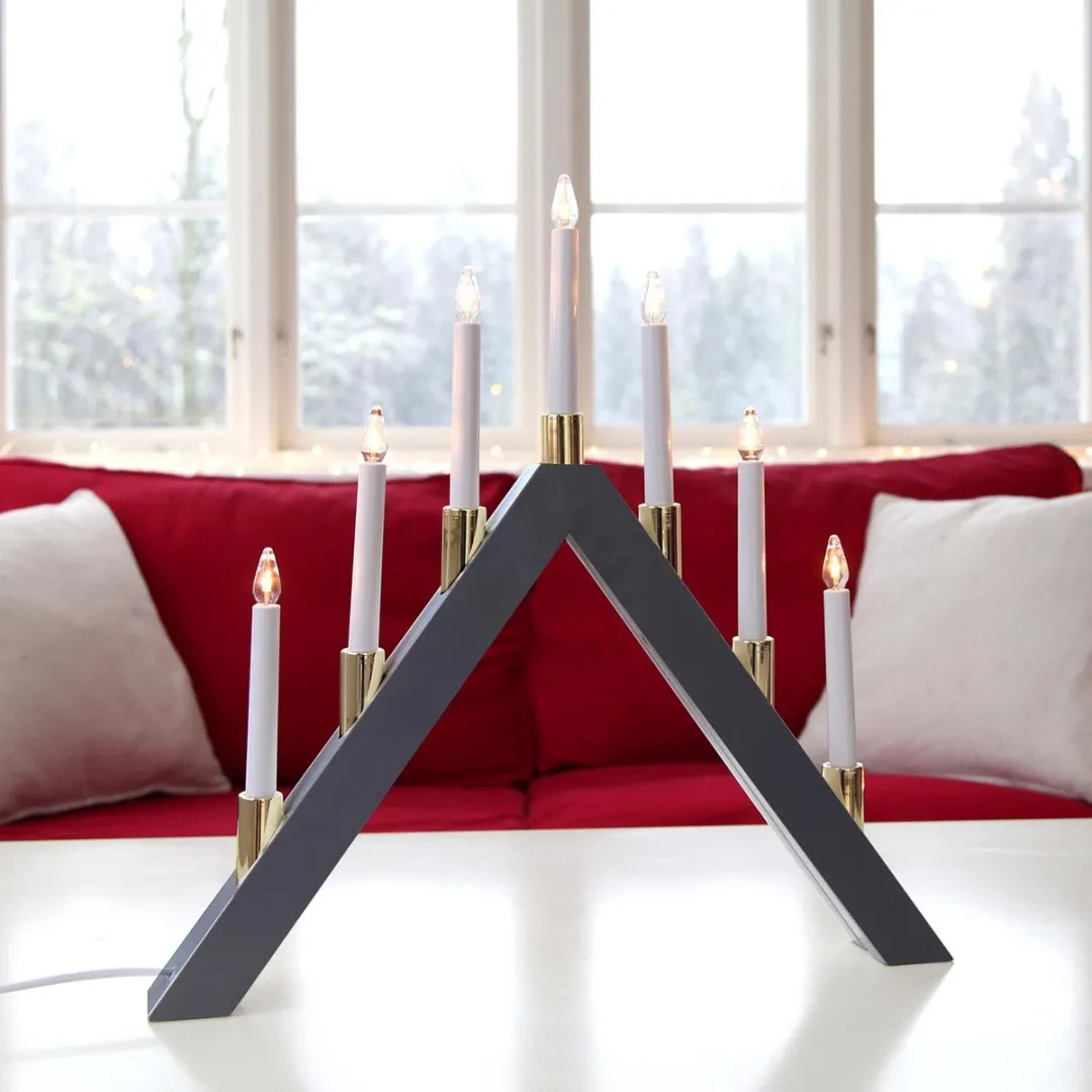Star Trading LED Lichtboog Halla - 7 Lampjes Antraciet