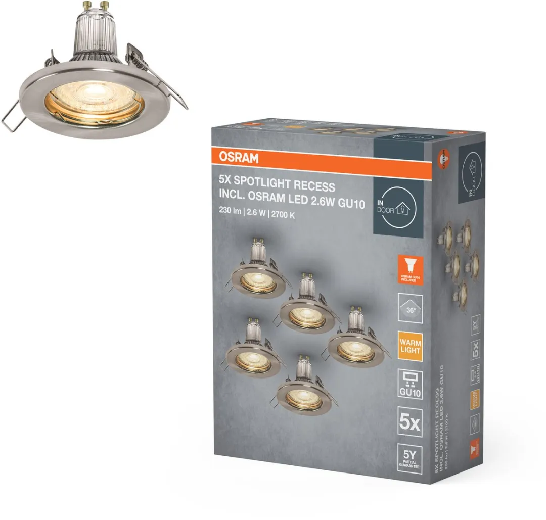 Osram Spotlight Inbouwset 5x2.6W GU10