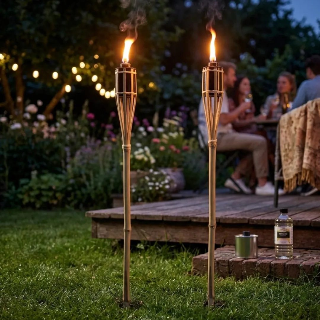 Bellatio Design Tuinfakkels 60cm - 6 Stuks - Multi