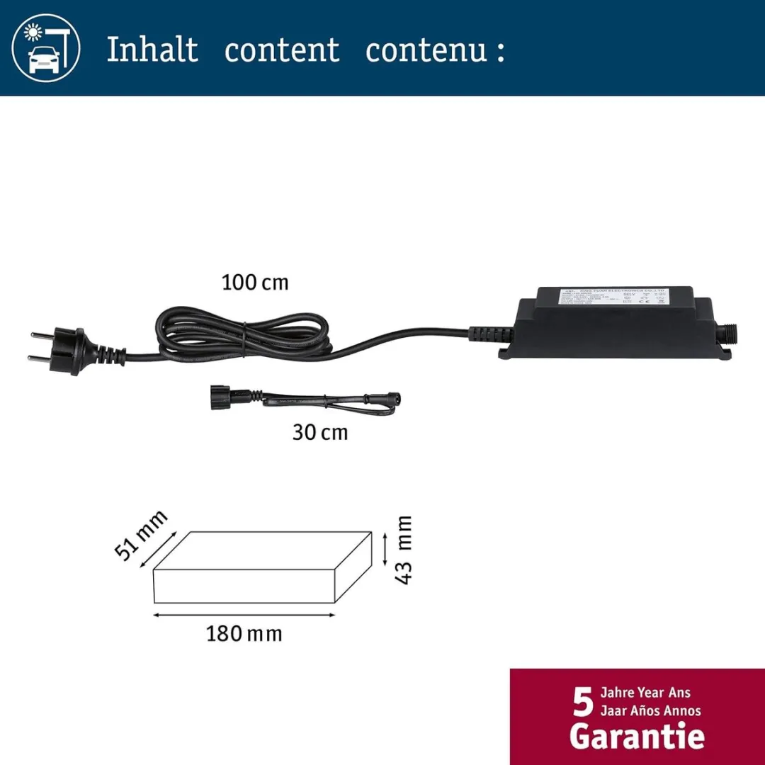 Paulmann 94579 Voedingsadapter - Zwart