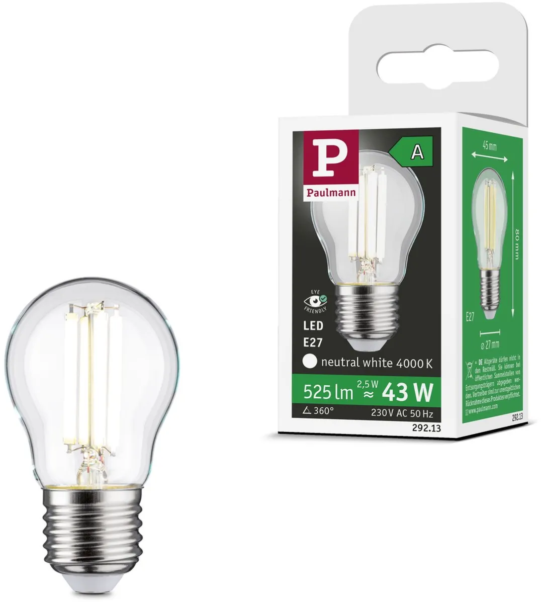 Paulmann Eco-Line LED Kogellamp 230V 80mm 525lm