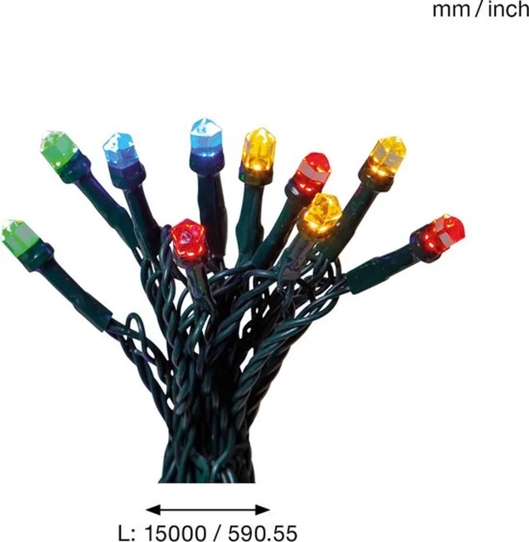 Star Trading DiamondStar Light LED-lichtketting 200 LED - 15m - Kleurrijk - afbeelding 6 van 6