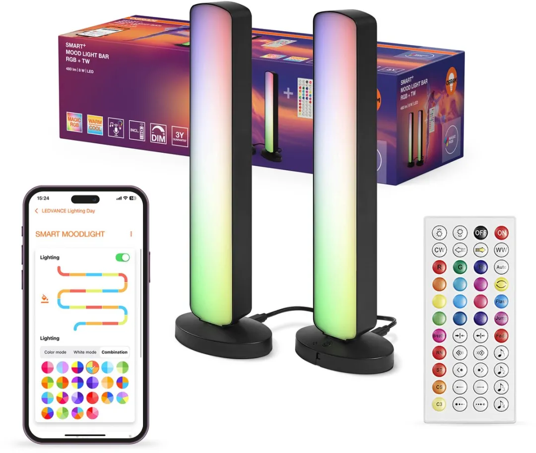 Osram SMART+ WIFI LED Vloerlamp RGBW - 2x480lm - Zwart