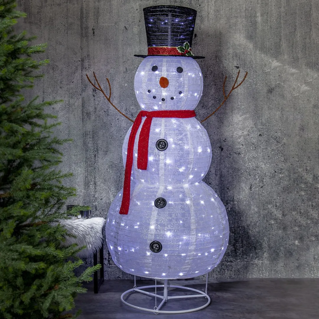 Star Trading Tecidy LED Sneeuwpop 180cm - Wit
