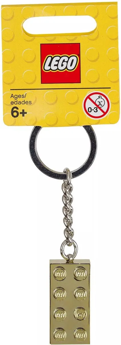 LEGO Gouden Sleutelhanger 2x4 Noppen