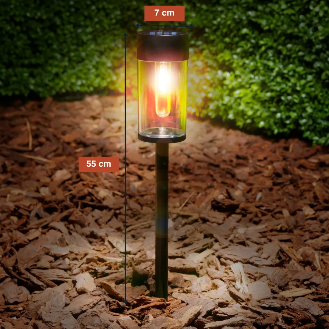 Grundig Solar Tuinverlichting Set - 2 Stuks - Zwart