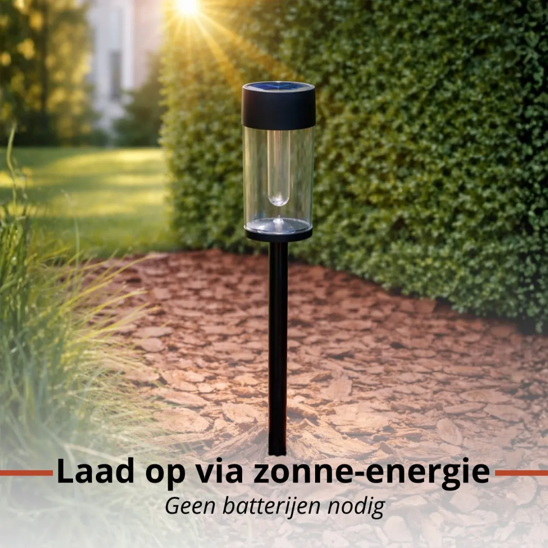 Grundig Solar Tuinverlichting Set - 2 Stuks - Zwart
