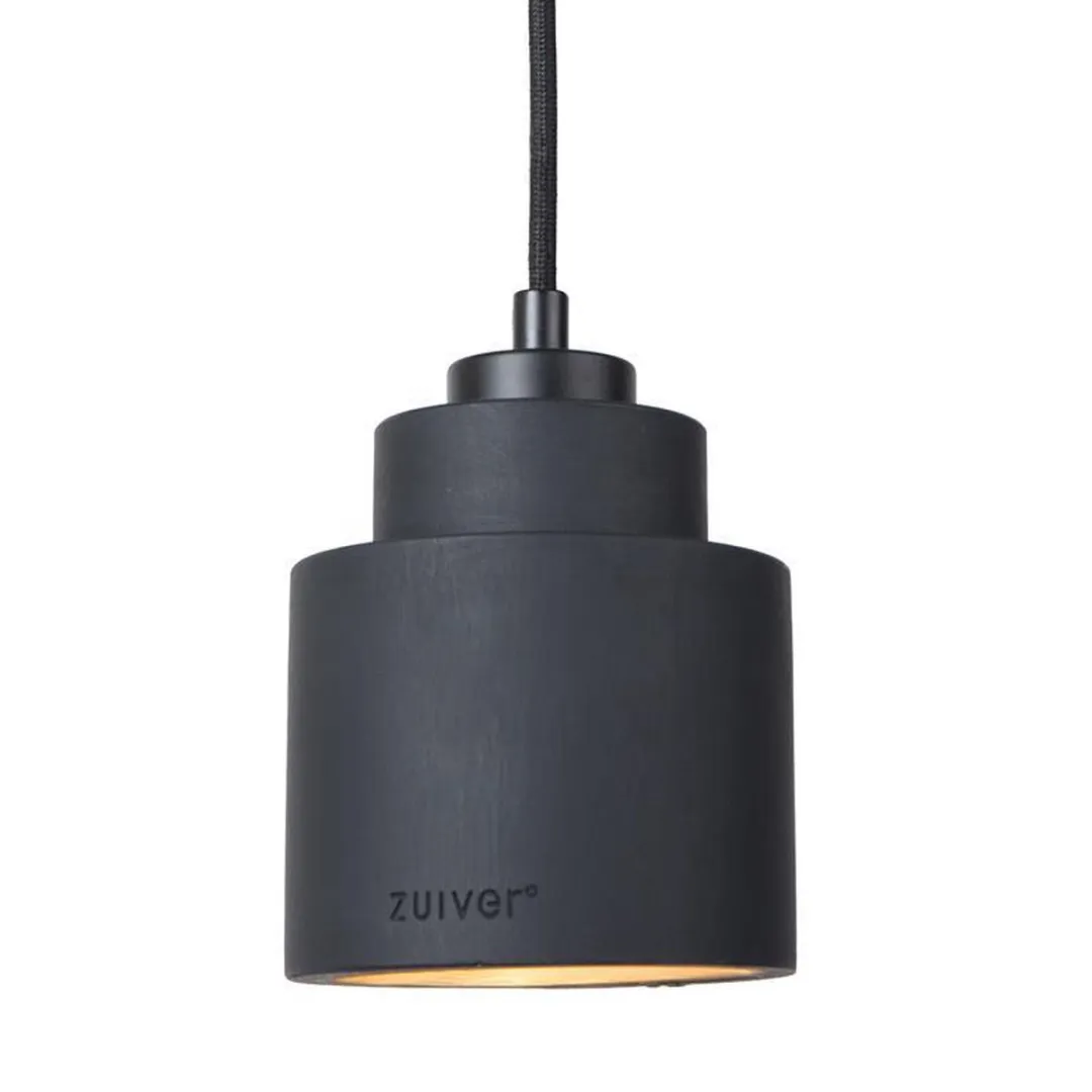 Zuiver Left Hanglamp Beton 11x11cm - Zwart