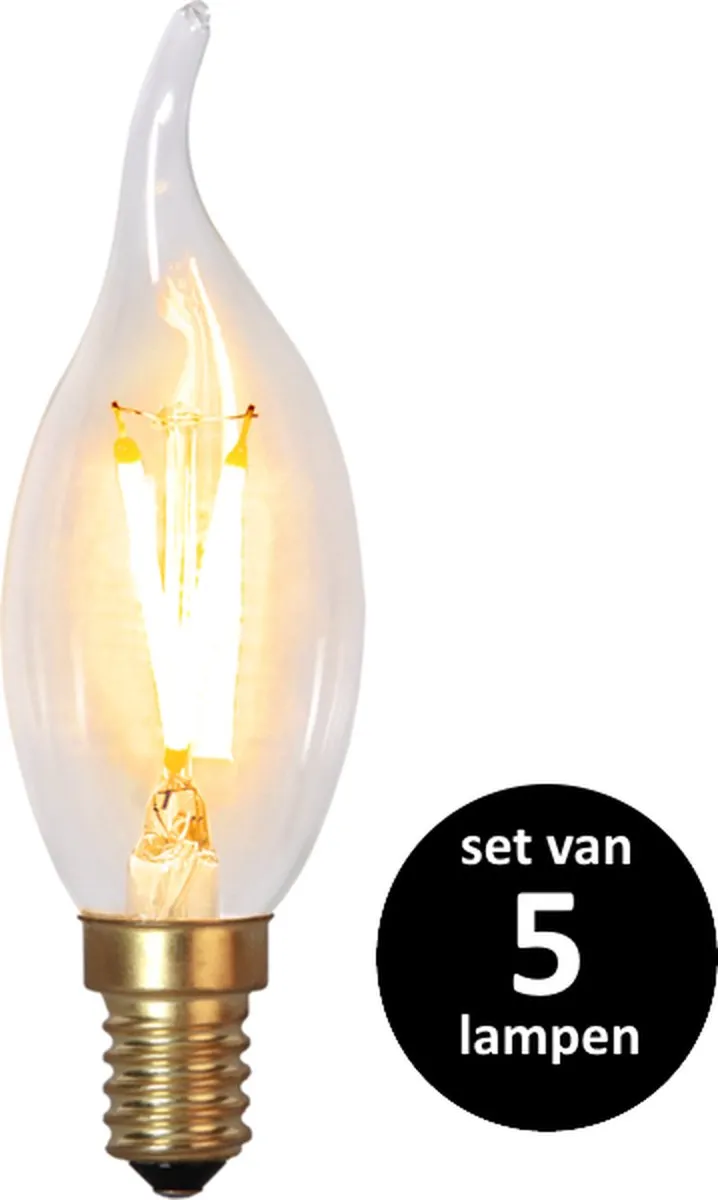 Star Trading Soft Glow Kaarslamp E14 0,5W - 5 Stuks