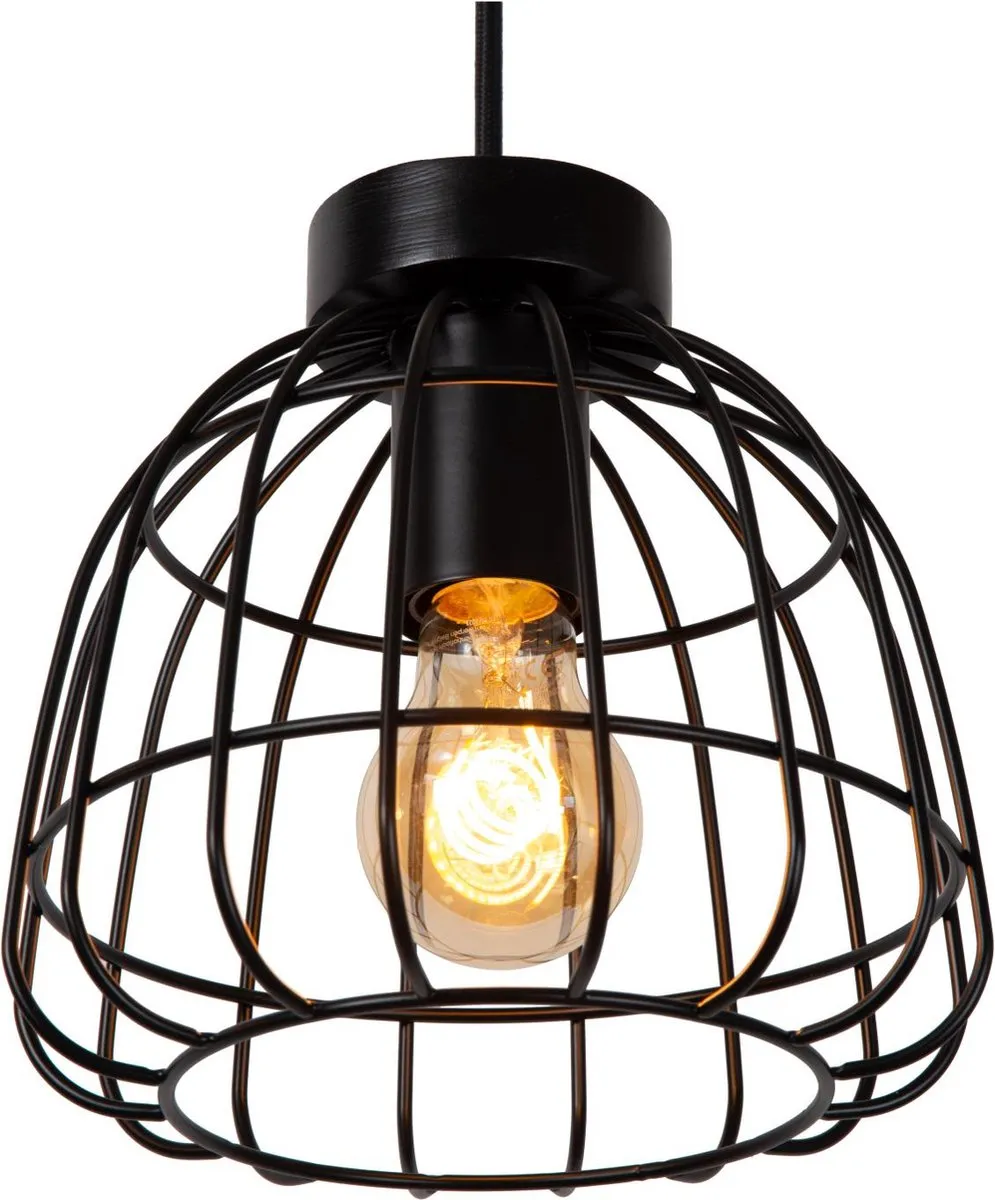 Lucide Filox Hanglamp Ø44,5cm 3xE27 - Zwart