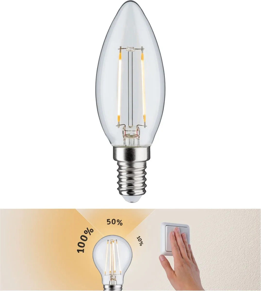 Paulmann Filament LED Kaars E14 2,7W 250lm