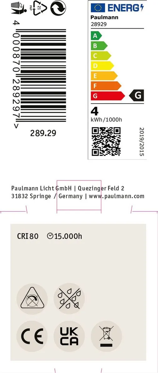 Paulmann LED Reflector GU10 Set 1x 250lm 3,5W 4000K - Wit mat - afbeelding 6 van 6