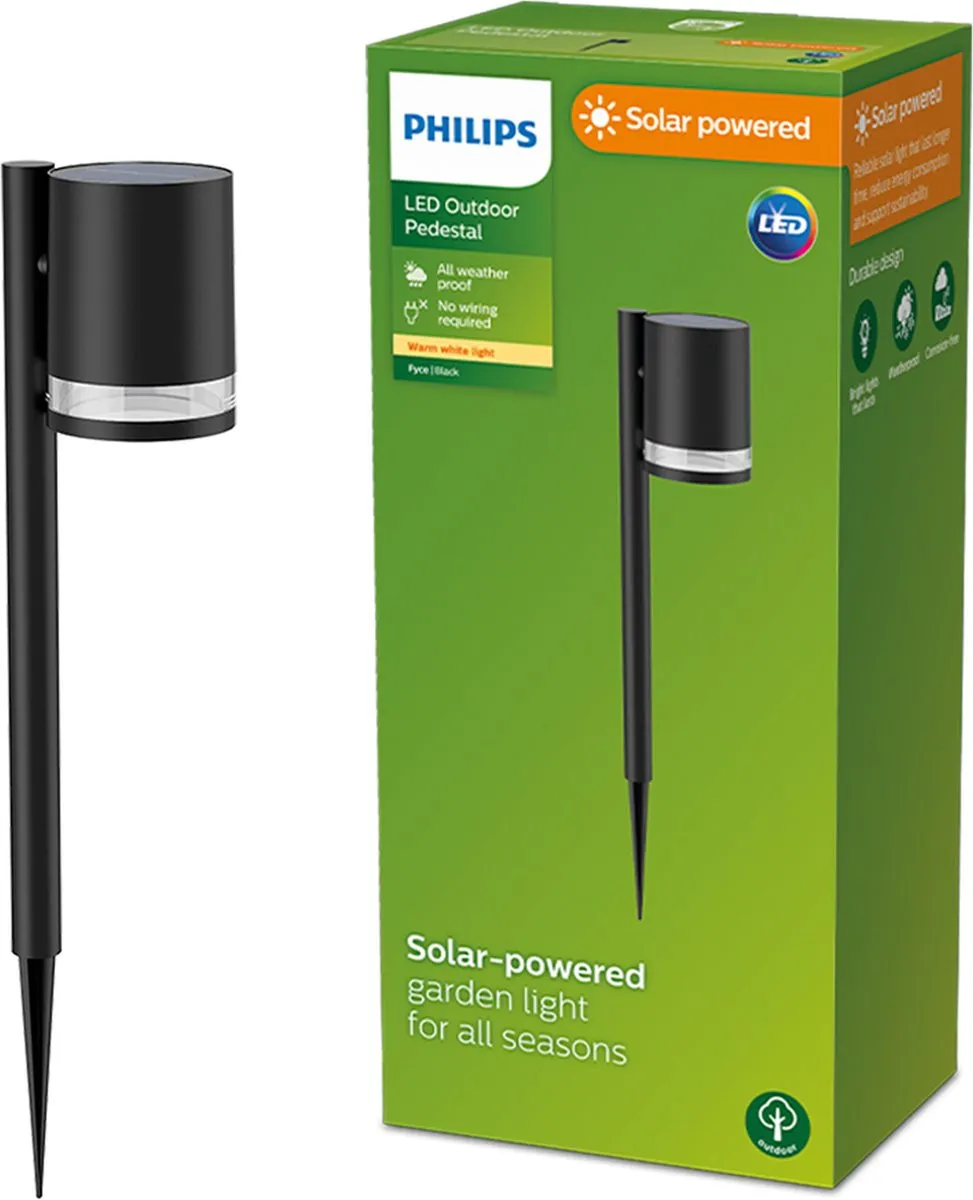 Philips Fyce Sokkellamp - 1.5W - Zwart