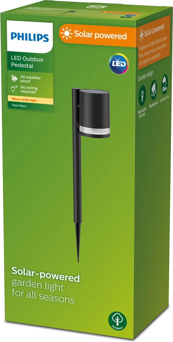 Philips Fyce Sokkellamp - 1.5W - Zwart