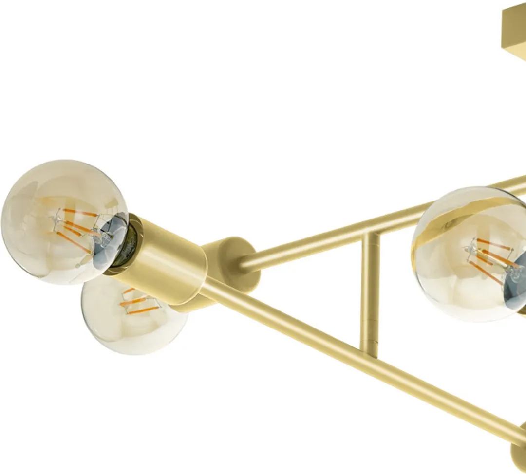 Eglo Belsiana Plafondlamp 118cm - 8 Lichtpunten - Goud