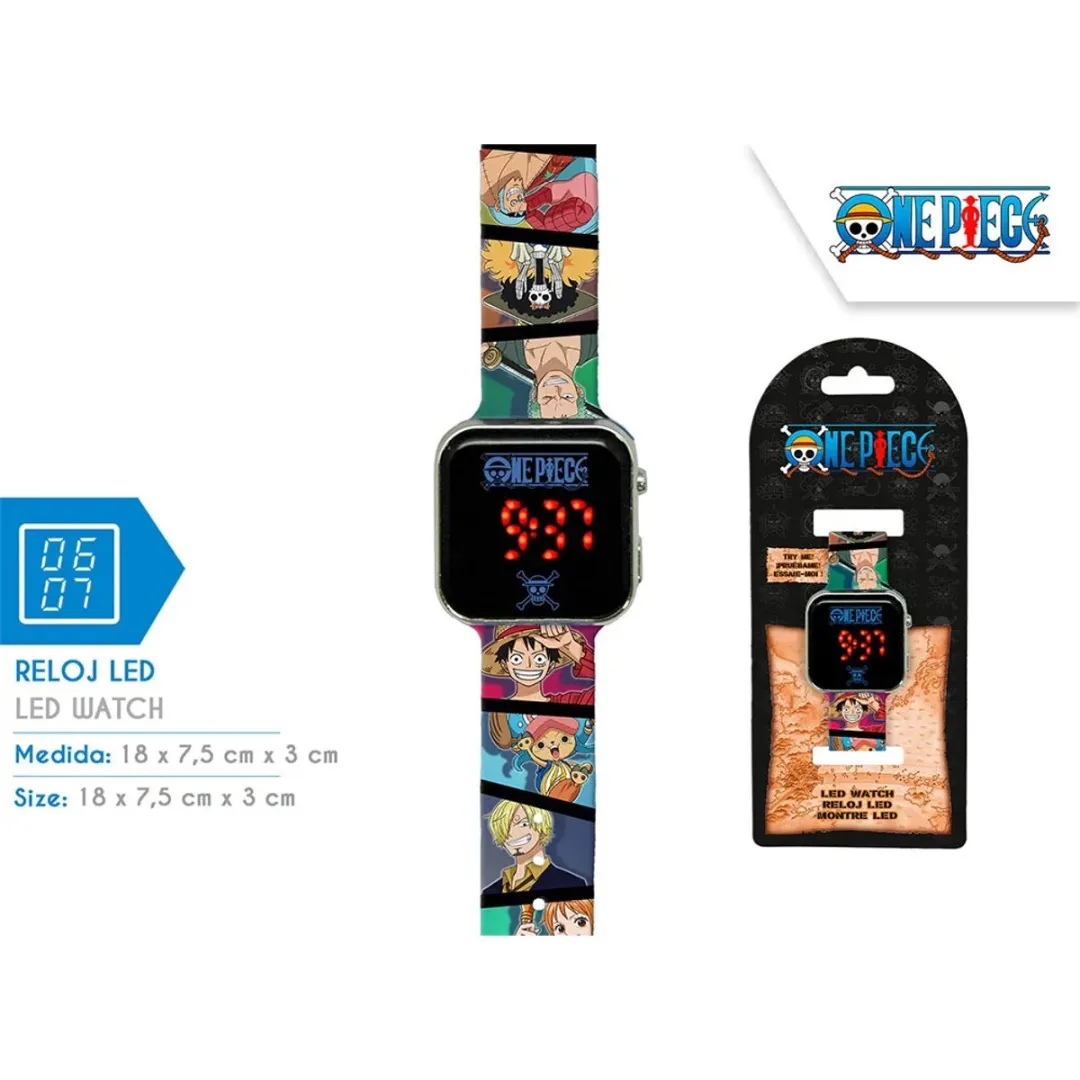 Disney One Piece LED-Klok Veelkleurig