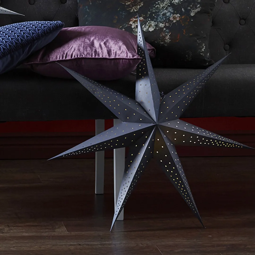 Star Trading Grote Papieren Ster Punt 80cm - Donkerblauw