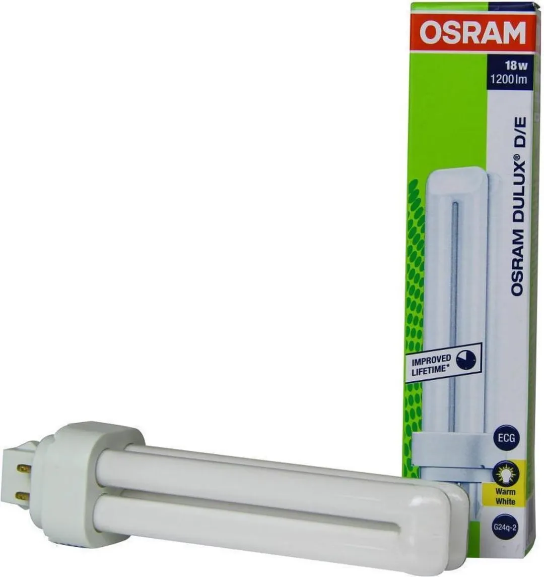 Osram Dulux D/E 18W Warm Wit - 4-Pin - Mat