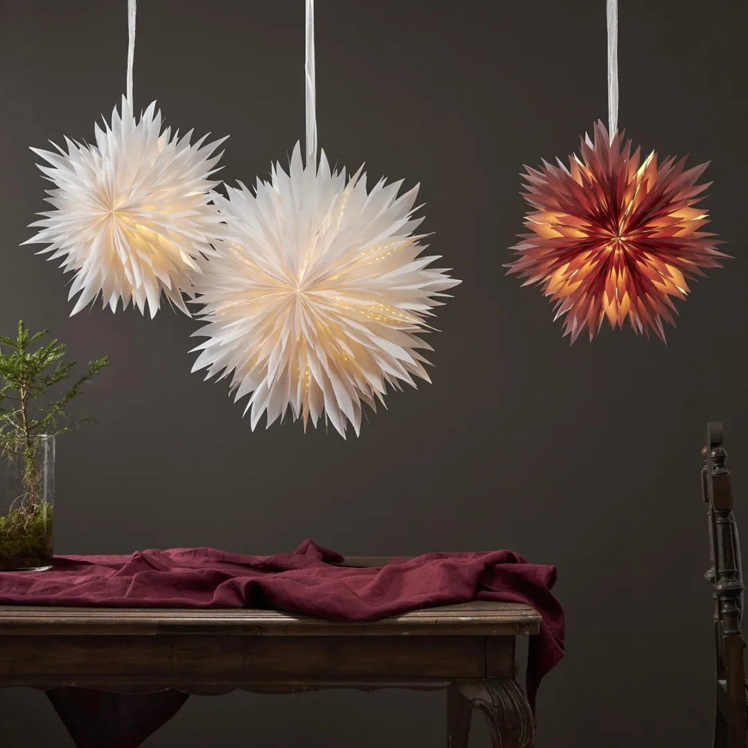 Star Trading Papieren Ster Dis - 45cm - Donkerrood