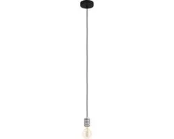 Eglo Yorth Plafondverlichting E27 40W - Ø50cm - Zwart/Zilver
